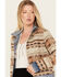 Image #2 - Idyllwind Women's Barton Reversible Denim Blanket Jacket, Light Wash, hi-res