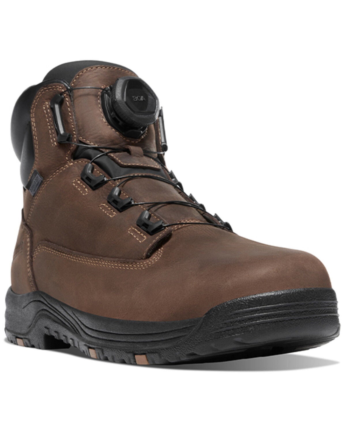 Image #1 - Danner Men's 6" Caliper BOA Work Boots - Aluminum Toe, Brown, hi-res