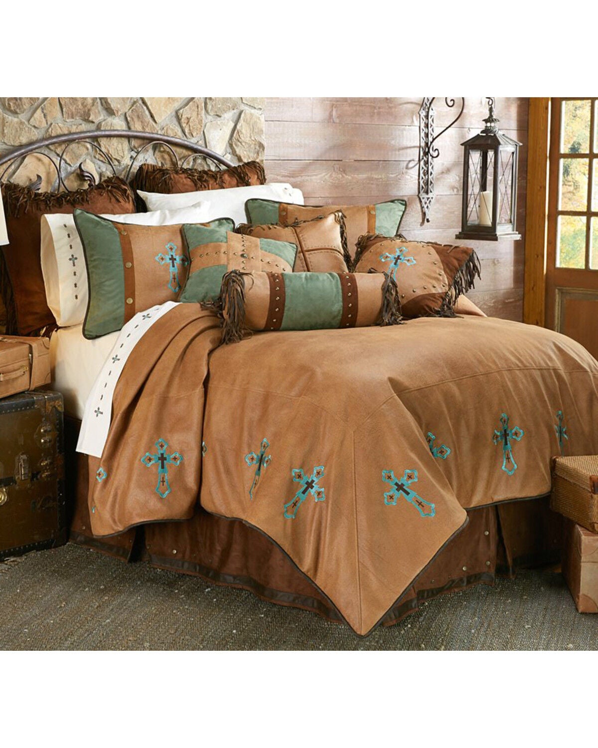 HiEnd Accents Las Cruces II Full Size Bedding Set - 5 Piece, Multi, hi-res