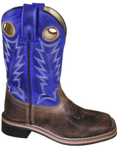Smoky Mountain Boys' Dusty Western Boots - Broad Square Toe, Brown, hi-res