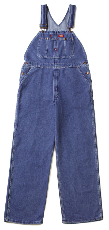 Dickies Denim Bib Overalls - Big & Tall, Stonewash, hi-res