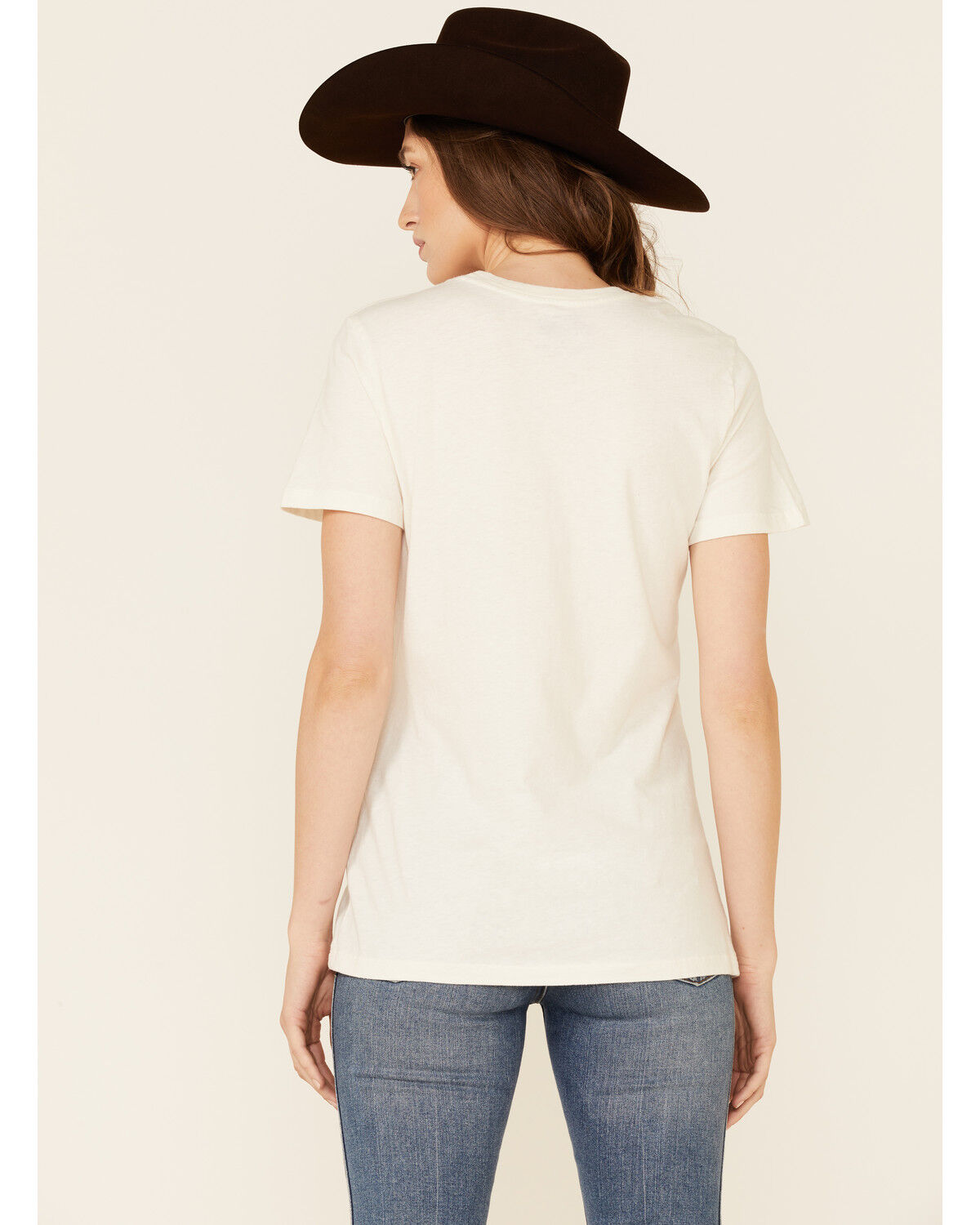Image #4 - Wrangler Women's Texas Logo Bucking Graphic Short Sleeve Tee, White, hi-res