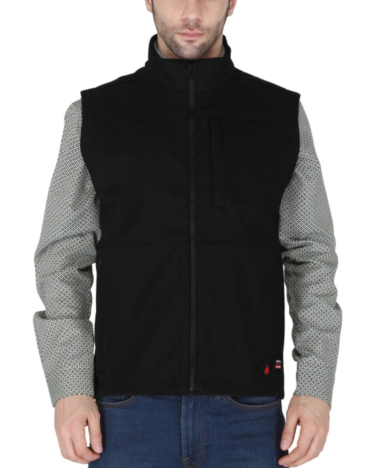 Forge Workwear Men's FR Ripstop Softshell Vest, Black, hi-res