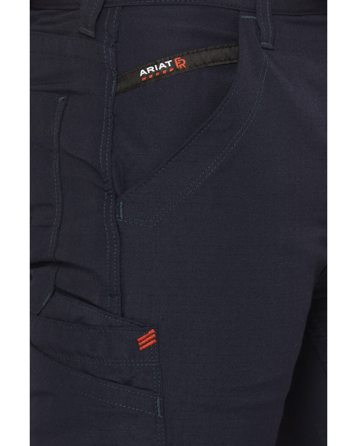 Image #2 - Ariat Men's FR M5 Duralight Ripstop Stackable Straight Leg Stretch Work Pants, Navy, hi-res