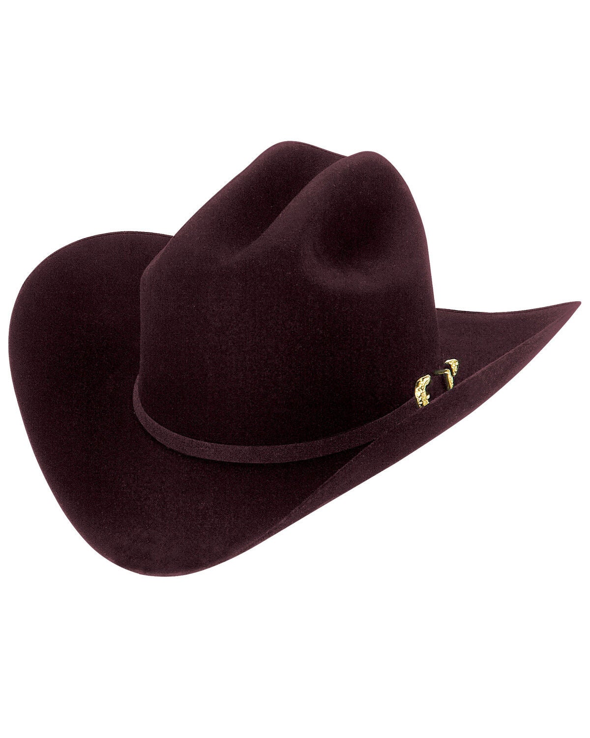 Image #1 - Larry Mahan Real 6X Felt Cowboy Hat, Black Cherry, hi-res