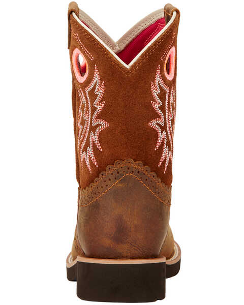 Ariat Girls' Fatbaby Cowgirl Boots - Round Toe , Brown, hi-res