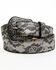Image #1 - Shyanne Women's Silver Floral Lace Belt, Black, hi-res