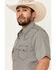 Image #2 - Cody James Men's Pool Party Geo Print Short Sleeve Snap Western Shirt , Navy, hi-res