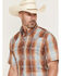 Image #2 - Wrangler ATG Men's Plaid Print Short Sleeve Snap Performance Western Shirt, Multi, hi-res