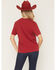 Image #4 - Shyanne Women's Drink Whiskey Kiss Cowboys Short Sleeve Graphic Tee, Burgundy, hi-res