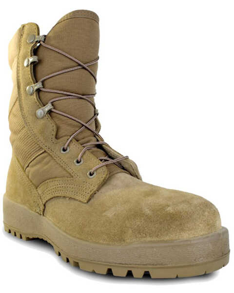 McRae Men's Mil-Spec Hot Weather Boots - Steel Toe, Coyote, hi-res