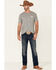 Image #2 - Cinch Men's Grey Flag Logo Graphic Short Sleeve T-Shirt, Grey, hi-res