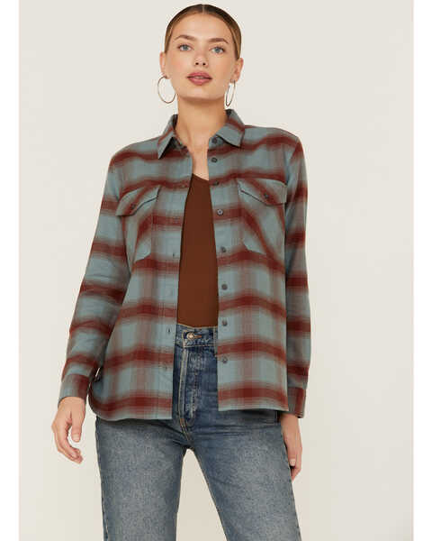 Pendleton Women's Plaid Elbow Patch Flannel Shirt Pendleton Women's Plaid Elbow Patch Flannel Shirt