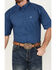 Image #3 - Cowboy Hardware Men's Boot Barn Exclusive Diamond Quilt Geo Print Short Sleeve Button-Down Western Shirt, Navy, hi-res
