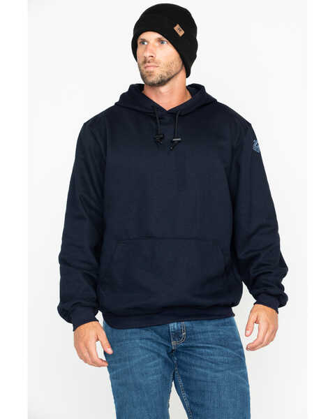 Image #4 - NSA TECGEN Men's FR Heavyweight Pullover Work Sweatshirt - 2X-3X , Navy, hi-res