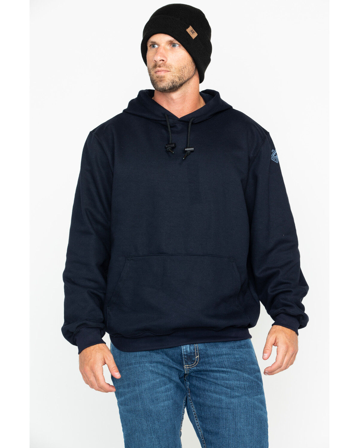Image #4 - NSA TECGEN Men's FR Heavyweight Pullover Work Sweatshirt - 2X-3X, Navy, hi-res
