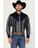 Image #1 - Wrangler Men's Rodeo Ben Striped Long Sleeve Snap Western Shirt, Navy, hi-res