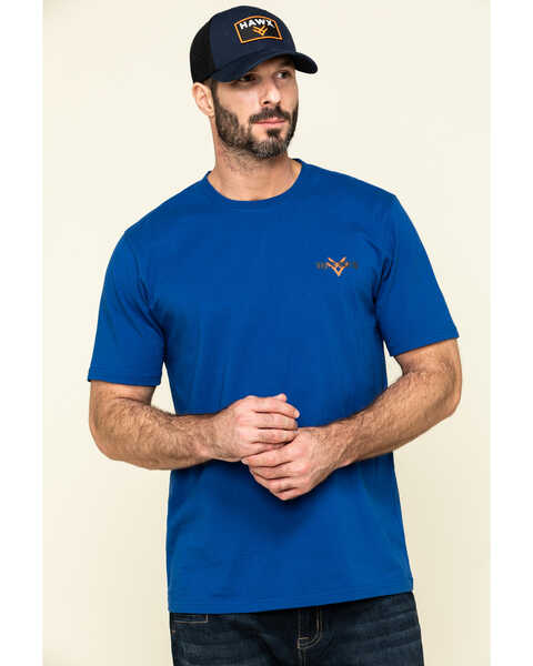 Hawx Men's Fist Graphic Short Sleeve Work T-Shirt , Indigo, hi-res