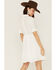 Image #3 - Stetson Women's Embroidered Floral Ruffle Surplice Dress, White, hi-res