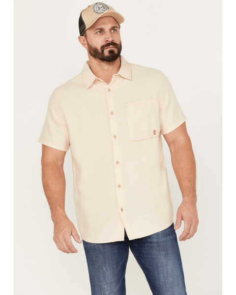 Brothers and Sons Men's Casual Short Sleeve Button-Down Western Shirt, Sand, hi-res