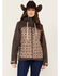 Image #1 - Cinch Women's Southwestern Print Fleece Lined Ski Coat, Grey, hi-res