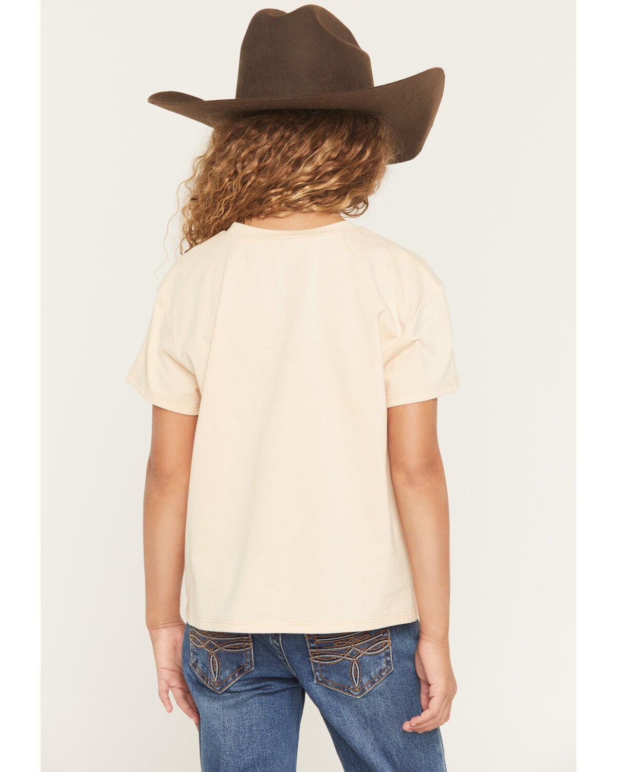 Image #4 - Buttercup Girls' Wild Like The West Foil Short Sleeve Graphic T-Shirt, Wheat, hi-res