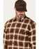 Image #2 - Hawx Men's FR Plaid Print Long Sleeve Button-Down Western Work Shirt, Brown, hi-res