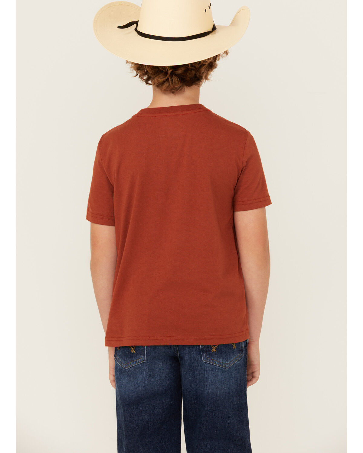Image #4 - Rock & Roll Denim Boys' Steer Head Short Sleeve Graphic Tee, Rust Copper, hi-res