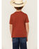 Image #4 - Rock & Roll Denim Boys' Steer Head Short Sleeve Graphic Tee, Rust Copper, hi-res