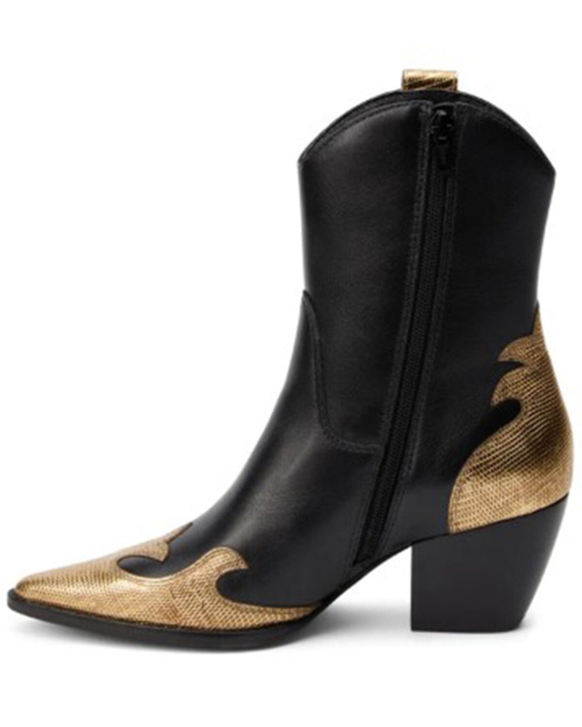 Image #3 - Matisse Women's Claude Western Fashion Booties - Pointed Toe, Black, hi-res