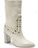 Image #1 - Free People Women's Dakota Heel Studded Western Boots - Pointed Toe , White, hi-res