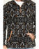 Image #3 - Hooey Men's Bozeman Southwestern Print Fleece 1/4 Zip Pullover, Black, hi-res