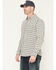 Image #2 - Brothers and Sons Men's Hank Plaid Print Long Sleeve Button-Down Flannel Shirt, Cream, hi-res
