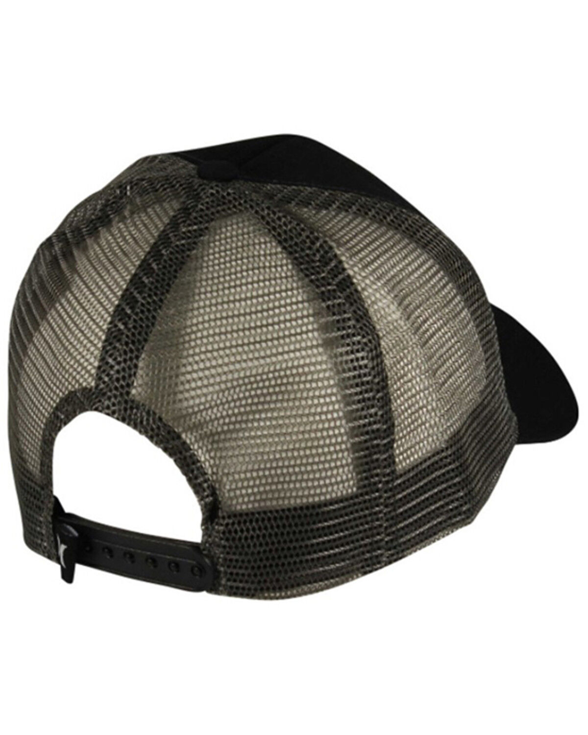 Image #2 - Hurley Men's Waves Logo Patch Mesh Back Trucker Cap, Black, hi-res