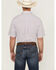Image #4 - George Strait by Wrangler Men's Geo Print Short Sleeve Button-Down Stretch Western Shirt, Red, hi-res