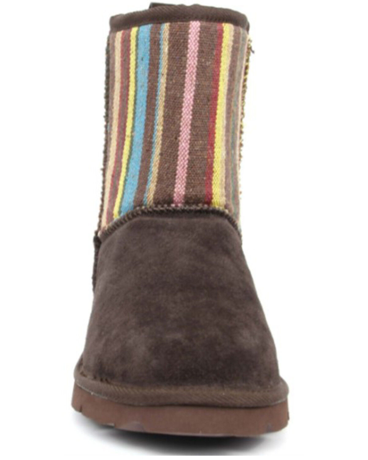 Image #4 - Superlamb Women's Argali Serape 7.5" Suede Leather Pull On Casual Boots - Round Toe, , hi-res