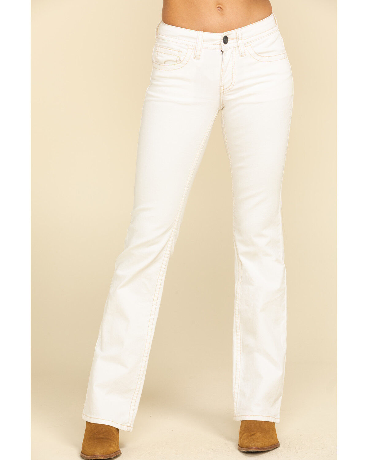 womens white boot cut jeans