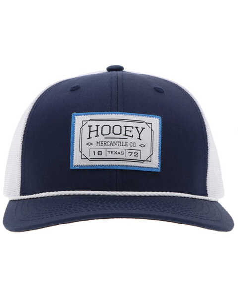 Image #3 - Hooey Men's Doc Trucker Cap , Blue/white, hi-res