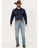 Image #1 - Wrangler Retro Men’s Jacksboro Light Wash Slim Straight Stretch Denim Jeans, Indigo, hi-res