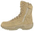 Reebok Women's Stealth 8" Lace-Up Side-Zip Work Boots - Composite Toe, Desert Khaki, hi-res