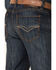 Rock & Roll Denim Men's Double Barrel Dark Wash Stretch Relaxed Straight Jeans , Blue, hi-res