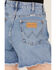 Wrangler Women's Light Wash High Rise A-Line Cutoff Donna Shorts, Blue, hi-res