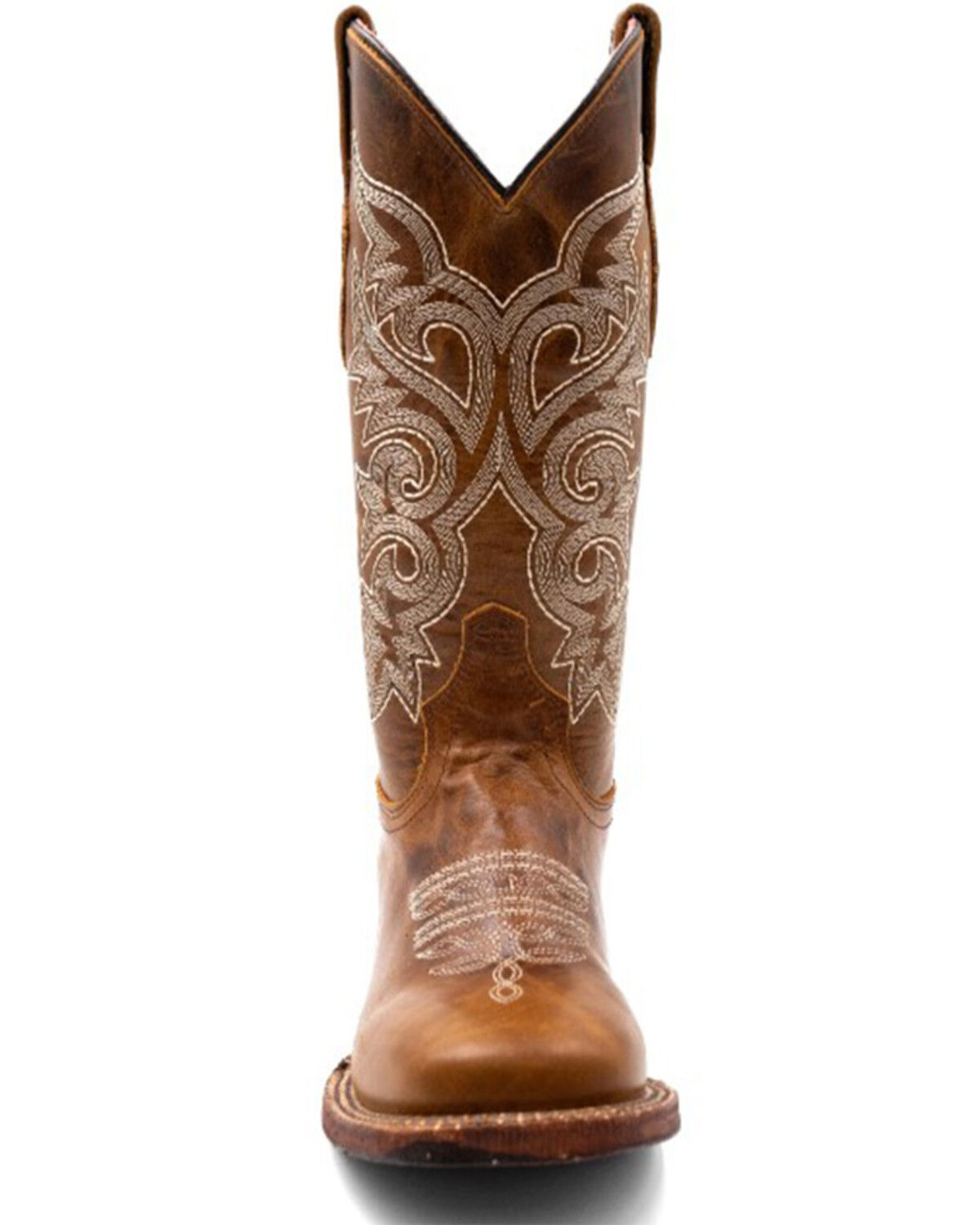 Image #4 - Ferrini Women's Mae Tall Western Boots - Square Toe, Brown, hi-res