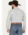 Image #4 - Cody James Men's La Cabana Striped Long Sleeve Western Snap Shirt, Green, hi-res