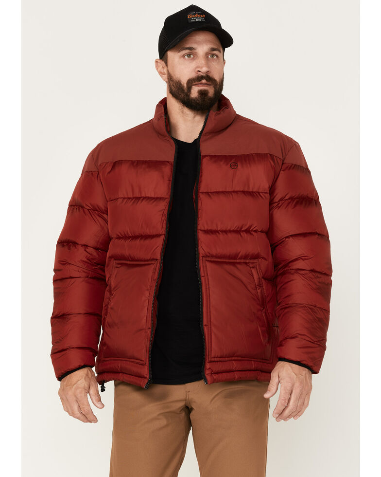 Wrangler ATS Men's All-Terrain Classic Zip-Front Puffer Jacket - Red, Red, hi-res