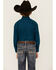 Image #4 - Panhandle Select Boys' Solid Long Sleeve Button-Down Stretch Western Shirt, Teal, hi-res