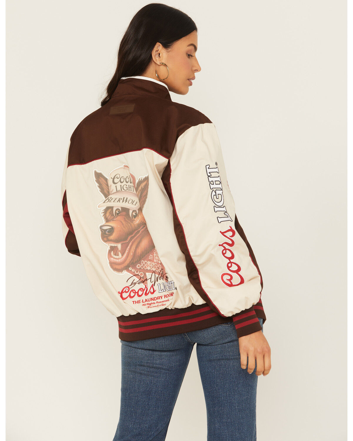 Image #4 - The Laundry Room Women's Coors Light Wolf Racing Jacket, Brown, hi-res