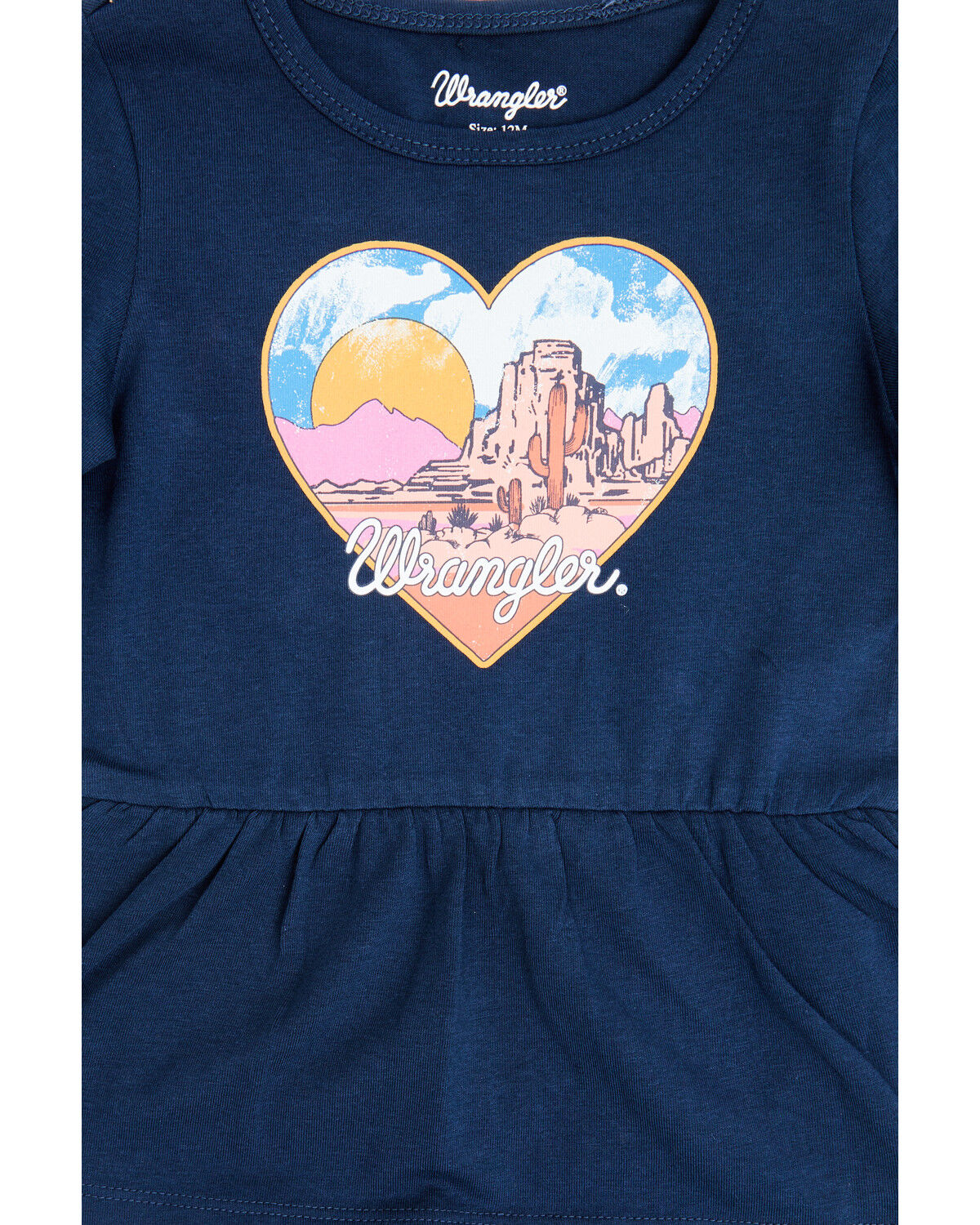 Image #2 - Wrangler Infant Girls' Scenic Graphic Long Sleeve Onesie, Navy, hi-res