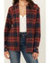 Image #3 - Shyanne Women's Embellished Plaid Print Long Sleeve Snap Western Shirt, Navy, hi-res