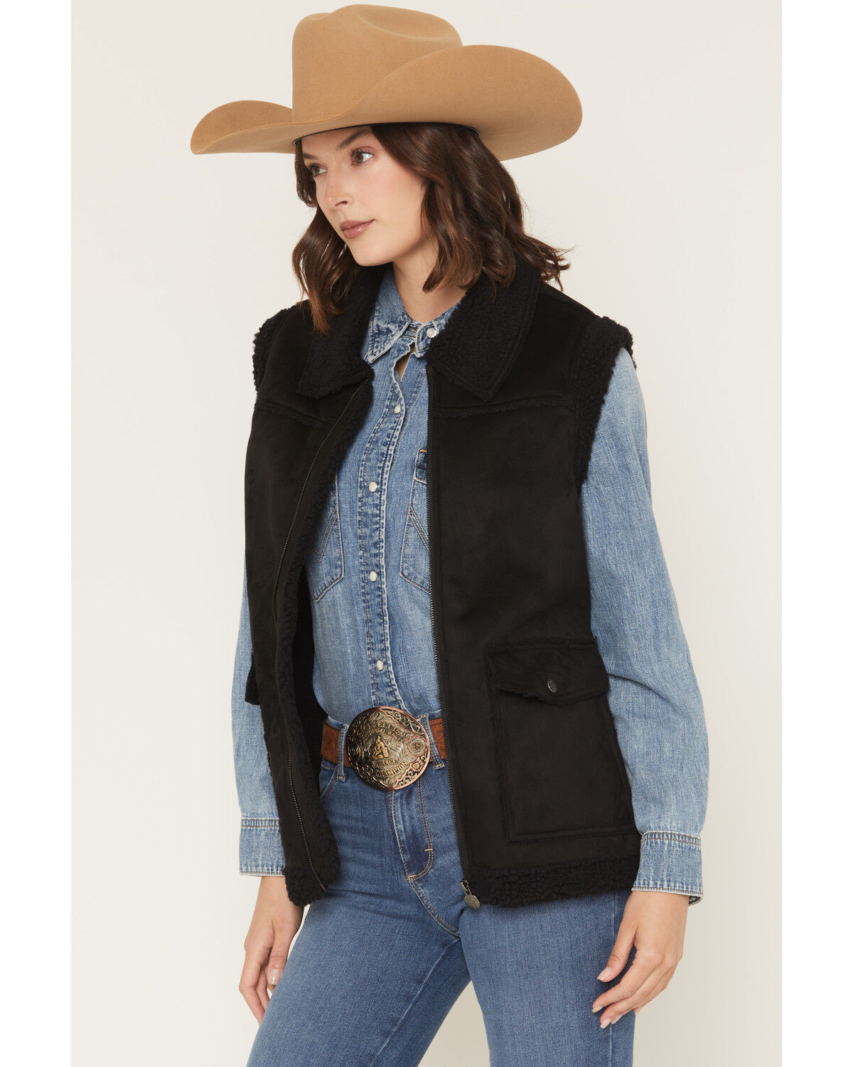 Image #2 - Outback Trading Co Women's Kimberly Vest, Black, hi-res